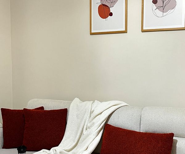 Cozy and calm studio interior with plants, soft lighting, and comfortable seating in Lviv.